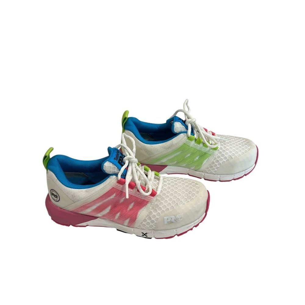 Timberland Pro Flex Shoes Womens Composite Toe Flex Anti Fatigue White Pink 5.5